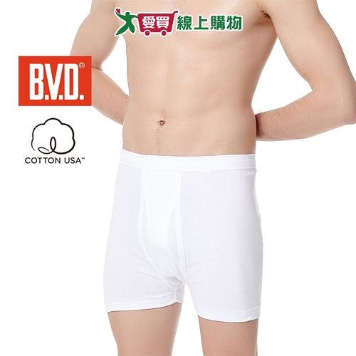 BVD 100%純棉羅紋平口褲(美國棉) M~XL 親膚 吸汗透氣 立體剪裁 柔軟舒適 男內褲 四角褲【愛買】