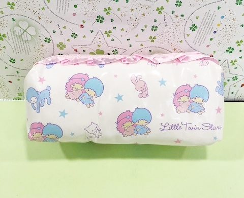 【震撼精品百貨】Little Twin Stars KiKi&LaLa 雙子星小天使~雙子星化妝包-白#51764