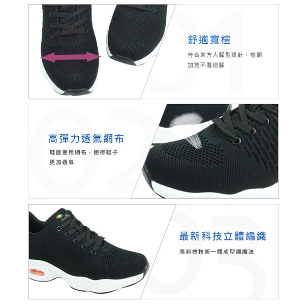 運動鞋．Leon Chang雨傘牌．休閒網布運動鞋．黑/紫【鞋鞋俱樂部】【170-LDL7494】 product thumbnail 4