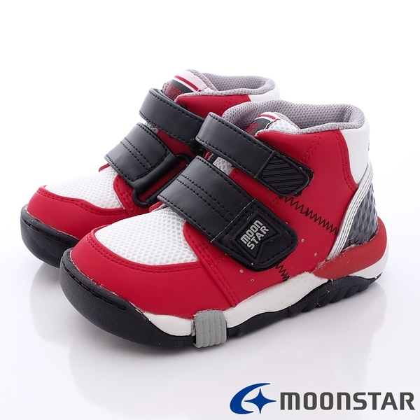 日本Moonstar機能童鞋 護踝矯健系列 21402紅黑(中小童段)