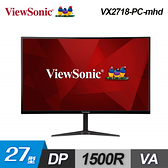 【ViewSonic 優派】VX2718-PC-mhd 27型 165Hz 1500R 曲面電競顯示器