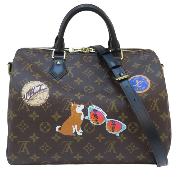 【二手名牌BRAND OFF】LOUIS VUITTON 路易威登 原花 帆布 Speedy Bandouliere 30 兩用包 P00174