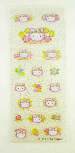 【震撼精品百貨】Hello Kitty 凱蒂貓~KITTY貼紙-熱帶(透明)