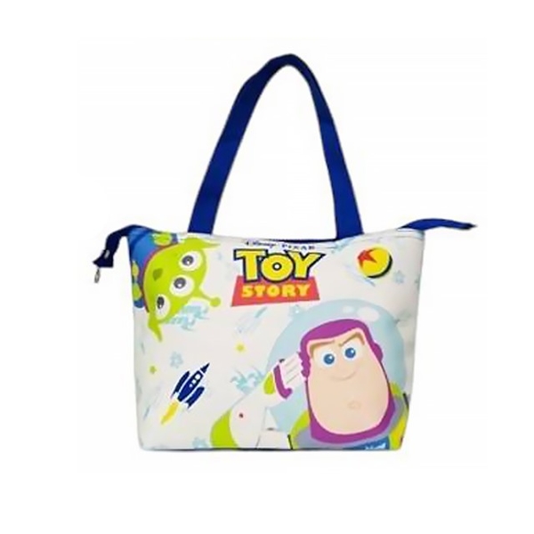 小禮堂 迪士尼 玩具總動員 尼龍船型手提袋 (白藍探頭款) 5718006-003455