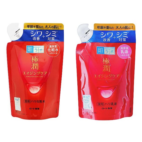 ROHTO 肌研 極潤α抗皺緊實高機能化粧水(170ml)／乳液(140ml) 補充包 款式可選【小三美日】D102358