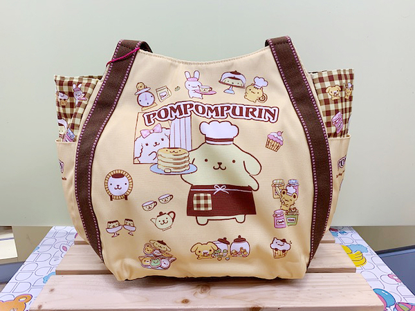 【震撼精品百貨】Pom Pom Purin 布丁狗~Sanrio 布丁狗肩背包/手提包-黃廚師#12865