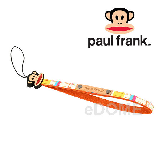 ~福利品~PAUL FRANK 大嘴猴 SH04 橘色條紋 相機腕帶 (湧蓮公司貨) 13PF-SH04 窄版手腕帶