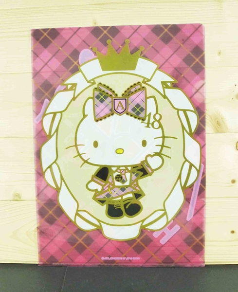 【震撼精品百貨】Hello Kitty 凱蒂貓~文件夾-桃AKB48