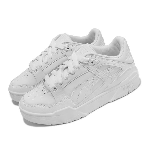 Puma Slipstream Lth 女休閒鞋 潮流鞋 百搭款 全白 復古經典 皮革厚底 38754402【KAORACER】