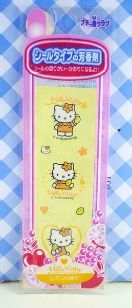 【震撼精品百貨】Hello Kitty 凱蒂貓~KITTY貼紙-香水貼紙-黃檸檬