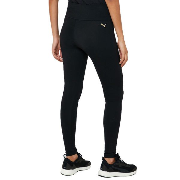 Puma Holiday 女 黑金 緊身褲 長褲 運動褲 Leggings 健身 瑜珈 慢跑 棉質 長褲 58176901