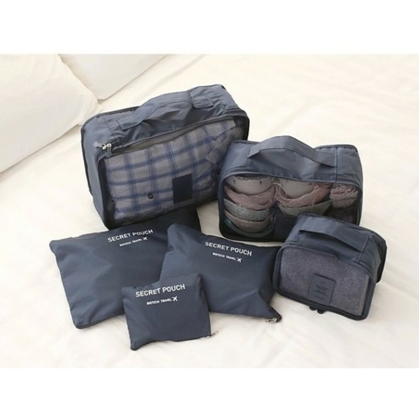 (現貨)多功能旅行收納袋套裝防水衣物整理包收納包 洗漱包6件套