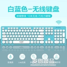 電腦粉色無線鍵盤鼠標超薄套裝無限鍵鼠台式辦公打字專用靜音 「麥創優品」