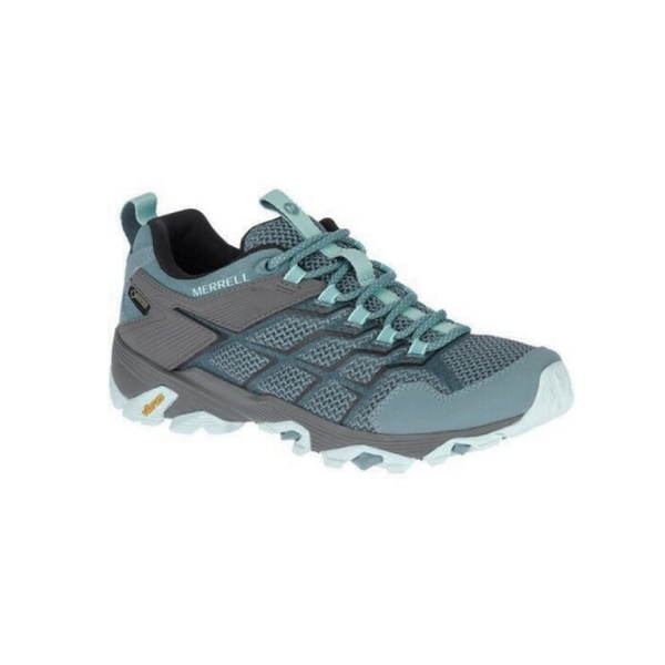 【MERRELL 美國 女 Moab Fst 2 Gore-Tex 低筒登山鞋《淺藍灰》】49180/運動鞋/慢跑/越野/防水 product thumbnail 2