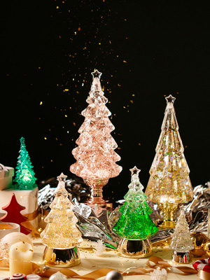 熱賣預購－聖誕禮品25 時尚發光聖誕樹擺飾 裝飾燈佈置 (大號自動飄雪）