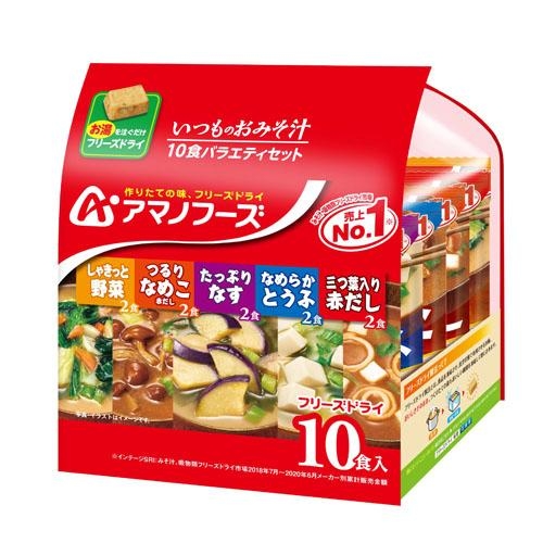【5種10食】日本製 天野實業 AMANO 味噌湯10包 團購美食 味噌湯組合【小福部屋】