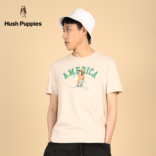 Hush Puppies T恤 男裝趣味英文字印花度假衝浪狗T恤 product thumbnail 4