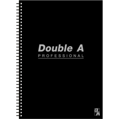 Double A DANB12171 B5 18K線圈活頁橫線筆記本/記事本 黑 50張入