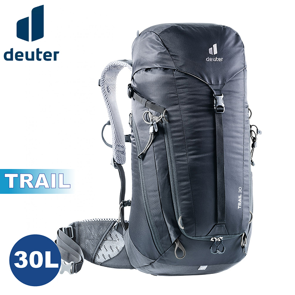 【Deuter 德國 TRAIL 30L 輕量拔熱透氣背包《黑》】3440521/雙肩後背包/登山包/戶外旅遊