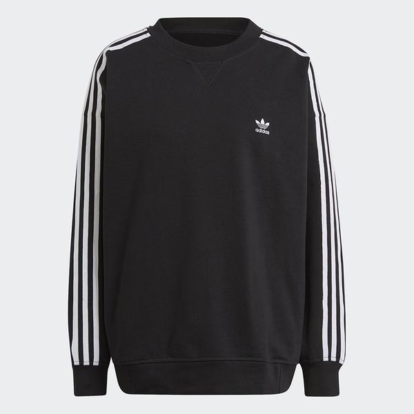 【下殺】Adidas 女裝 長袖上衣 棉質 寬鬆 落肩 黑【運動世界】GN2783 product thumbnail 2