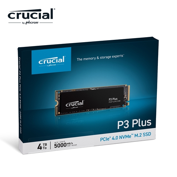 美光 Micron Crucial P3 Plus 4TB P3P M.2 PCIe 2280 SSD 固態硬碟 4000GB