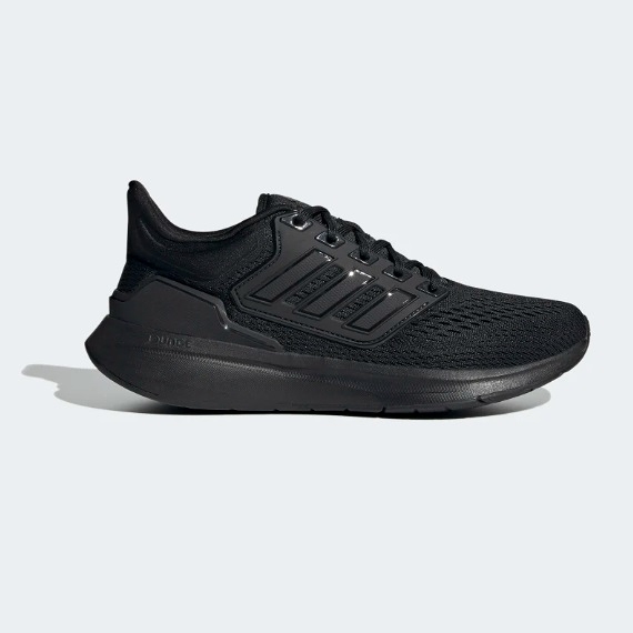 ADIDAS EQ21 女全黑避震慢跑鞋 工作 KAORACER H00545