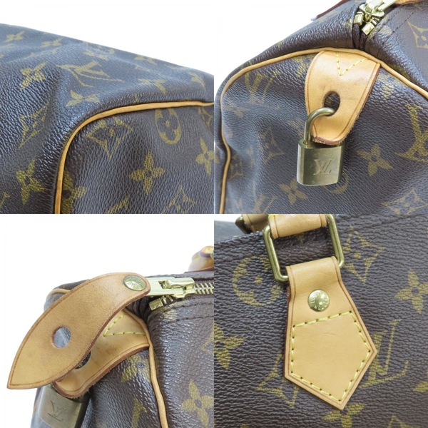 【二手名牌BRAND OFF】LOUIS VUITTON LV 路易威登 棕色 原花 PVC塗層帆布 Speedy 30 手提包 M41526 product thumbnail 8