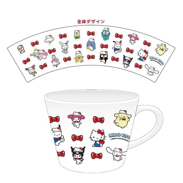 小禮堂 Sanrio 三麗鷗 Hello Kitty 50週年紀念 陶瓷輕量馬克杯 product thumbnail 3