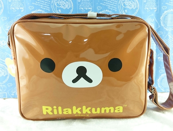 【震撼精品百貨】Rilakkuma San-X 拉拉熊懶懶熊~San-X 側背包/斜背包-方型臉#21305