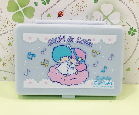 【震撼精品百貨】Little Twin Stars KiKi&LaLa 雙子星小天使~Sanrio收納盒附鏡-音符#82276