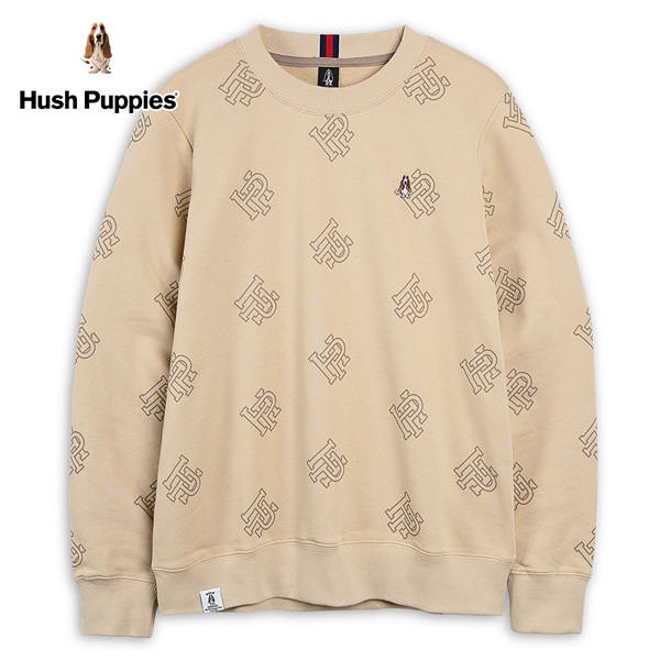 Hush Puppies 上衣 男裝HP滿版印花長袖圓領大學T product thumbnail 2