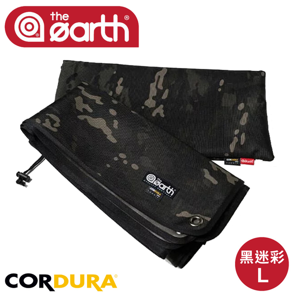 【the earth 韓國 CORDURA 多功能防水地墊《黑迷彩L》】TECPDF1/野餐墊/地布/地墊