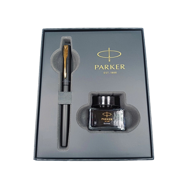 派克PARKER 新威雅XL系列 黑桿金夾 墨水禮盒組