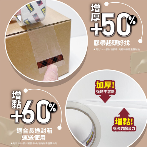 3M 密封封箱透明膠帶313(寬48mm長35M)增黏增厚 耐磨損 包裝用 文具【愛買】 product thumbnail 5