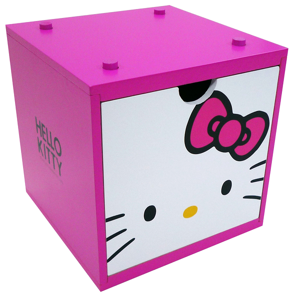 【震撼精品百貨】Hello Kitty 凱蒂貓~彩色積木盒~桃紅【共1款】