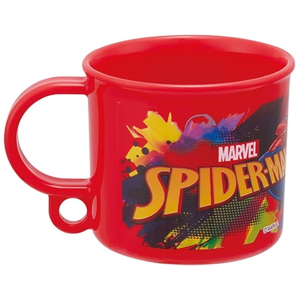 小禮堂 MARVEL 蜘蛛人 兒童單耳塑膠杯 200ml Ag+ (紅噴絲款) 4973307-609848