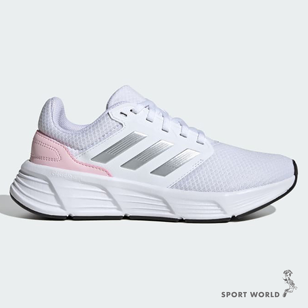 Adidas 女鞋 慢跑鞋 緩衝 GALAXY 6 白粉【運動世界】IE8150