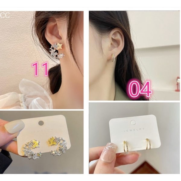 (台灣現貨) S925銀針耳環 韓國少女耳環 抗敏耳針 針式耳環 product thumbnail 5