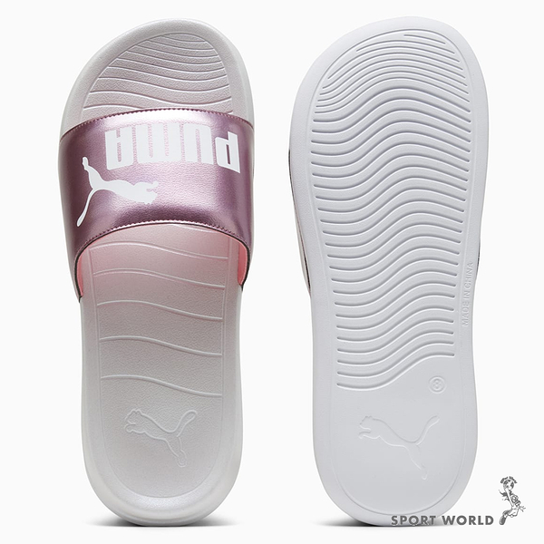 Puma 拖鞋 女鞋 緩衝 柔軟 Popcat 20 白【運動世界】39542101