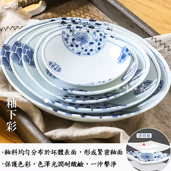 【堯峰陶瓷】日本伊萬里7.5吋圓盤 |日本美濃燒套組餐具系列|餐廳營業用 product thumbnail 4