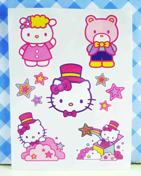 【震撼精品百貨】Hello Kitty 凱蒂貓~KITTY貼紙-紋身貼紙-星星(頭)