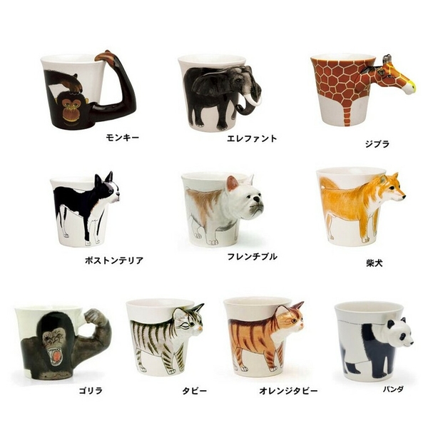 動物馬克杯 動物園 耐熱 手工 陶瓷杯 馬克杯 水杯 咖啡杯 牛奶杯 花器 盆栽 筆筒 日本 日本直送