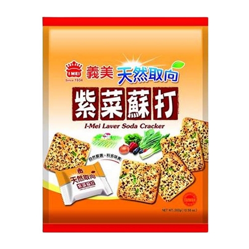 義美袋裝天然取向蘇打餅系列(鮮蔥/紫菜/蔬菜)(300-330G/包)【愛買】 product thumbnail 4