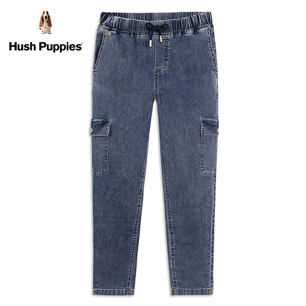 Hush Puppies 長褲 女裝側貼帶腰鬆緊綁帶牛仔褲