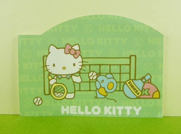【震撼精品百貨】Hello Kitty 凱蒂貓~卡片-網球綠