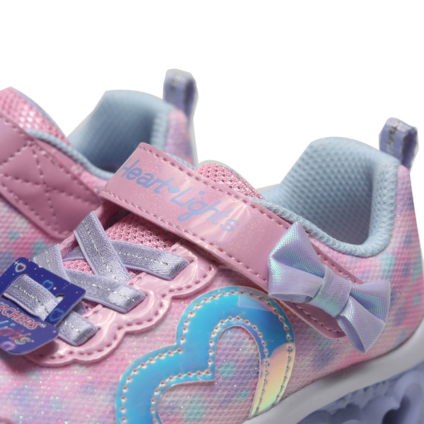 SKECHERS 童鞋 HEART LIGHTS 粉紅 愛心 發光 燈鞋 小童 302691NPKLV product thumbnail 2