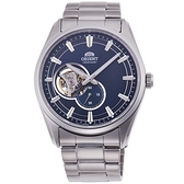 【台南 時代鐘錶 ORIENT】東方錶 RA-AR0003L 藍寶石鏡面 鏤空開芯 鋼錶帶 機械男錶 藍/銀 40.8mm