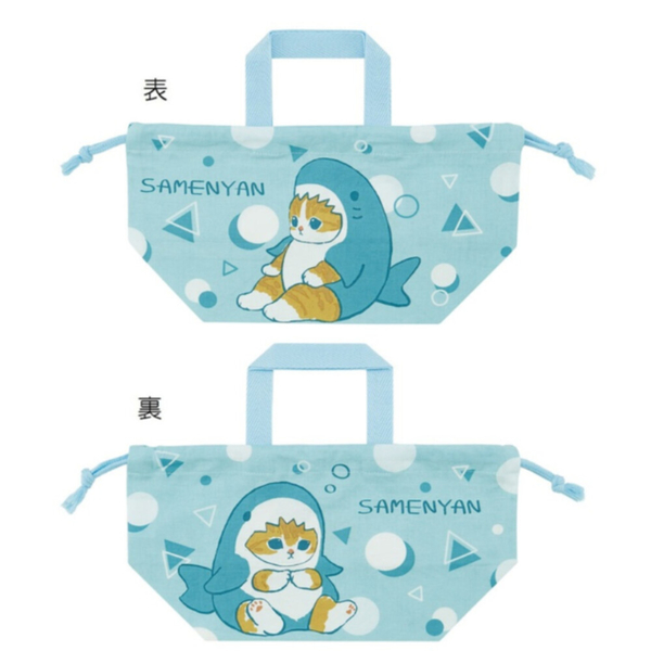 日本製 mofusand插畫貓咪日式便當袋 手提束口便當袋 日式帆布袋 學生餐袋 手提袋 野餐袋 product thumbnail 3