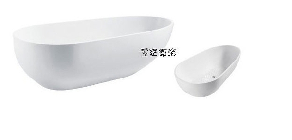 【麗室衛浴】BATHTUB WORLD 流線造形人造石獨立缸蛋殼系列 150*75*H55/140/130*65 三款