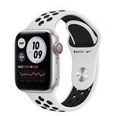 【血氧檢測】Apple Watch S6 LTE 40mm 銀色鋁金屬-Pure Platinum 黑色 Nike 運動型錶帶